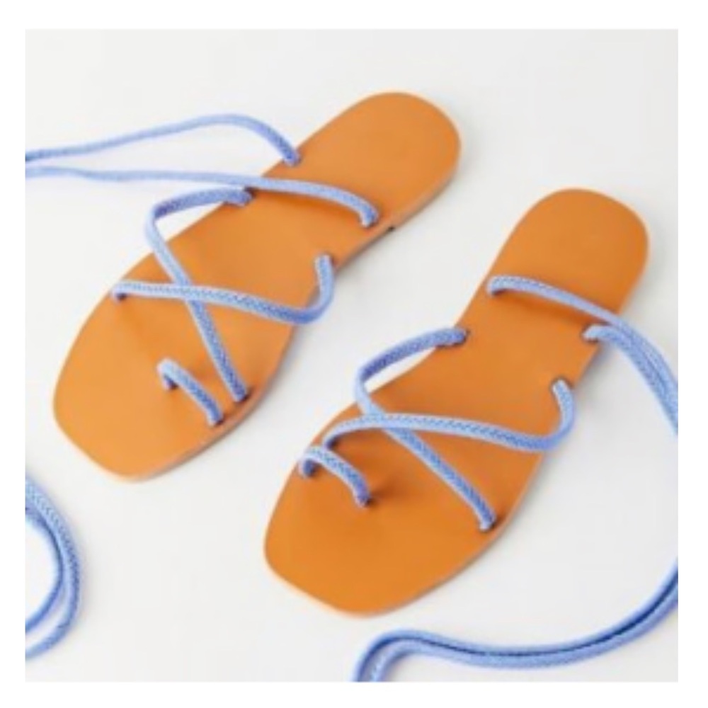 Urban outfitters Jess rope gladiator sandal size 6 -Blue NWT
